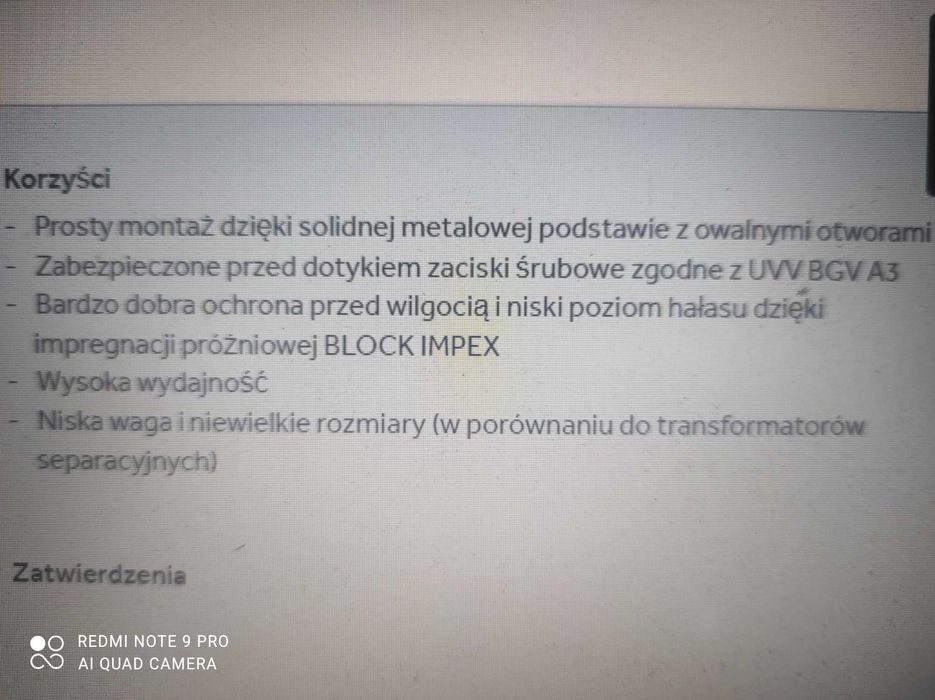 Transformator ESP 230/10