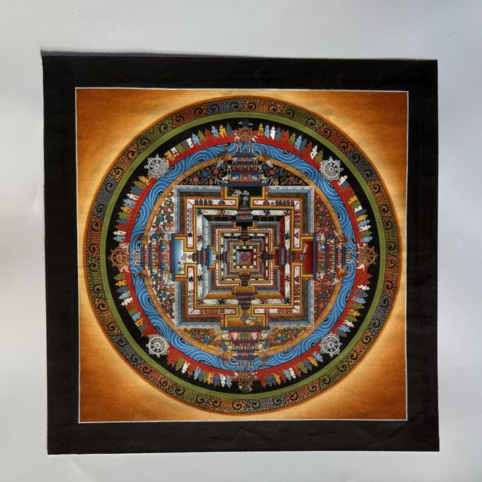 Mandala Kalachakra – Ręcznie Malowana Thangka - Nepal  Indie Buddyzm