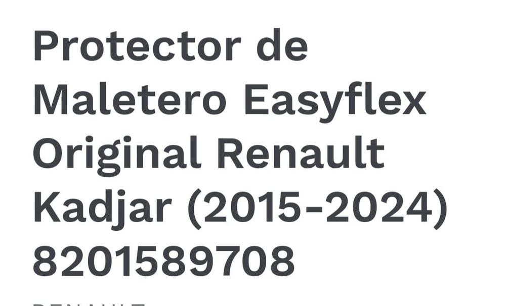 Protector de bagageira renault senic