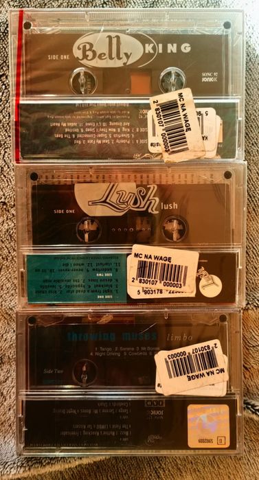 3 kasety 4AD Lush Split, Throwing Muses Limbo, Belly King. Nowe!