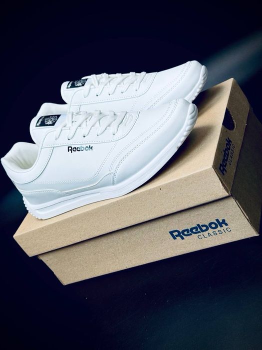 Reebok мужские кроссовки белые кожаные кросовки рибок