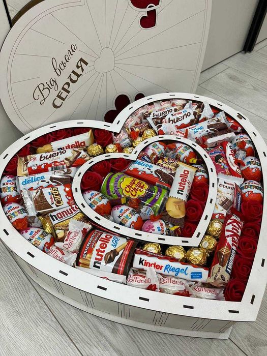 Сладкий бокс с конфетами на подарок для любимой, ребенка, жены, мамы