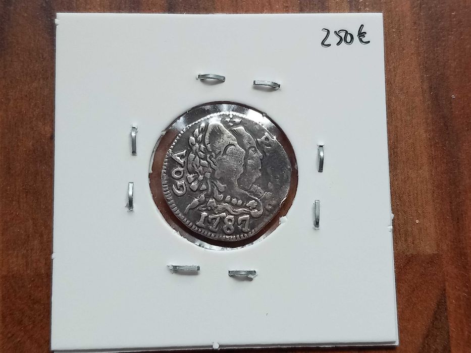 Moeda Pardau 1787 D. Maria I/D. Pedro III  - Índia