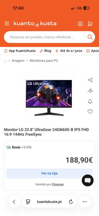 Monitor Gaming 24 LG UltraGear