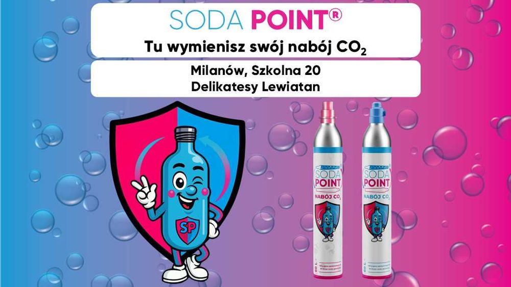 SODA POINT Milanów, Szkolna 20 Wymiana nabojów CO2