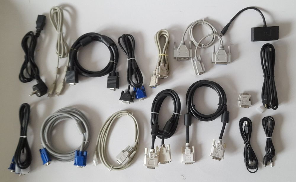 Кабель VGA, DVI, HDMI, RG 45, сетевой для компьютера.