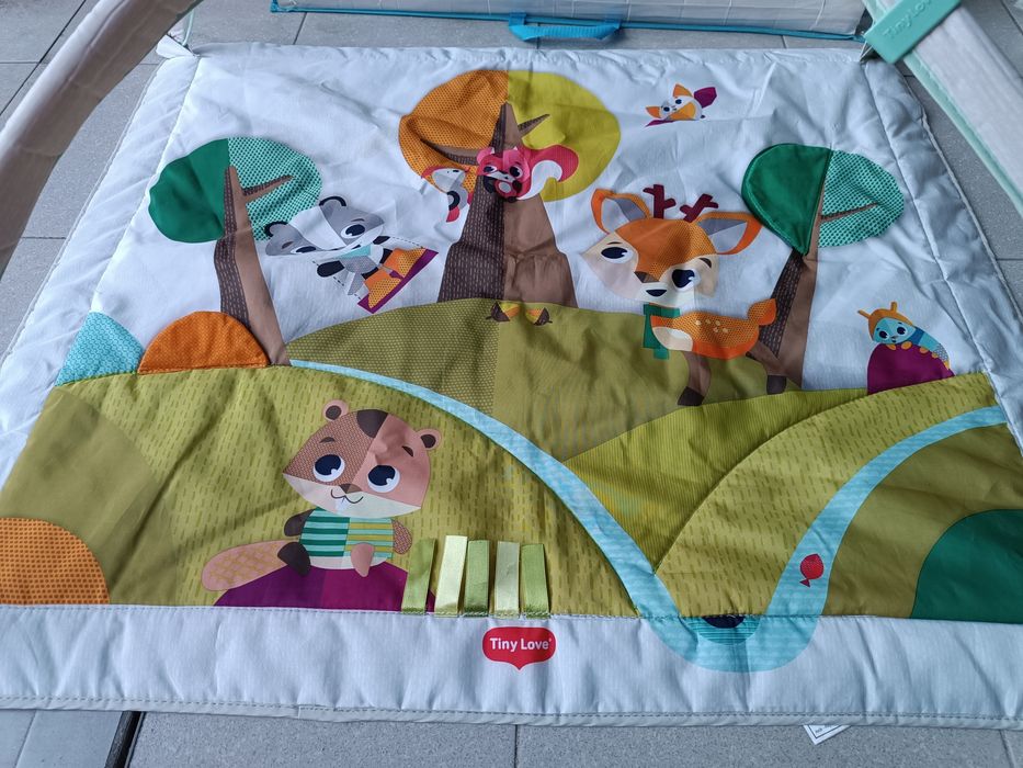 Tapete brincadeira interativo marca Tiny Love com aros ajustáveis