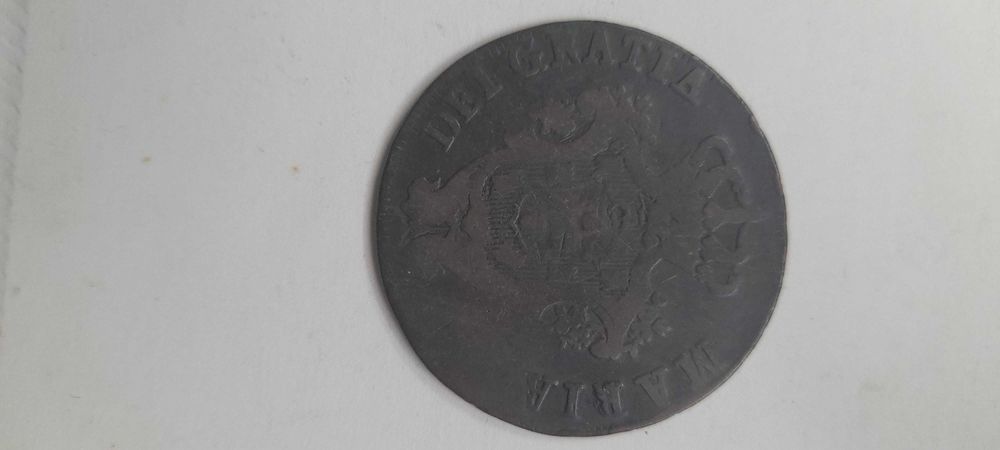 Moeda 20 Reis 1795 sobre X Reis 1791