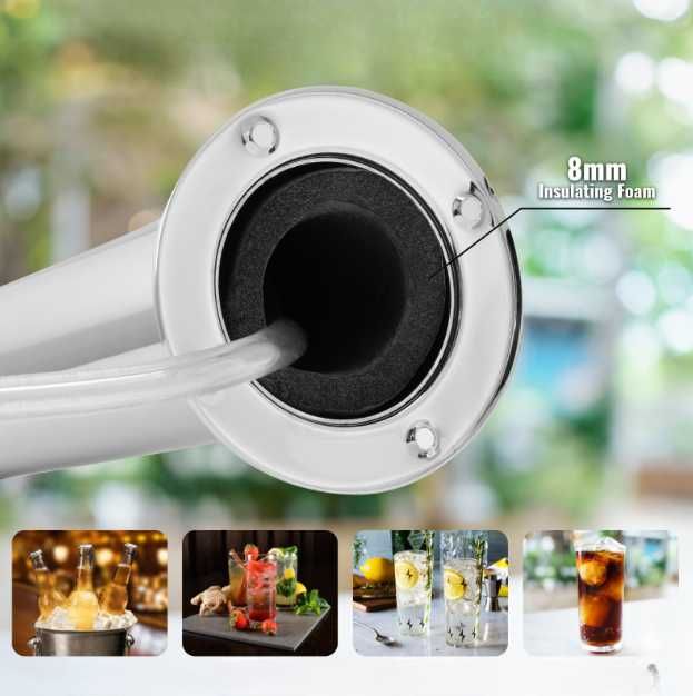 Zestaw Wieży do Piwa do Kegeratora z Podwójnym Kranem Regulator