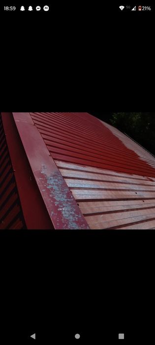 Malowanie dachów,mycie elewacji,remont komina, montaż podbitki oraz sn