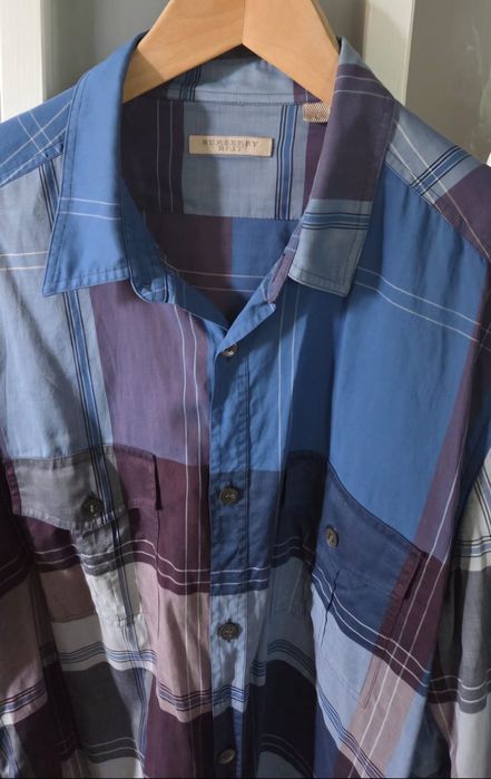 Burberry koszula L krata 100% oryg nr seryjny piękna prezent unikat
