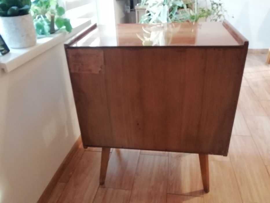 Stolik retro PRL 1972 radiowo telewizyjny do renowacji