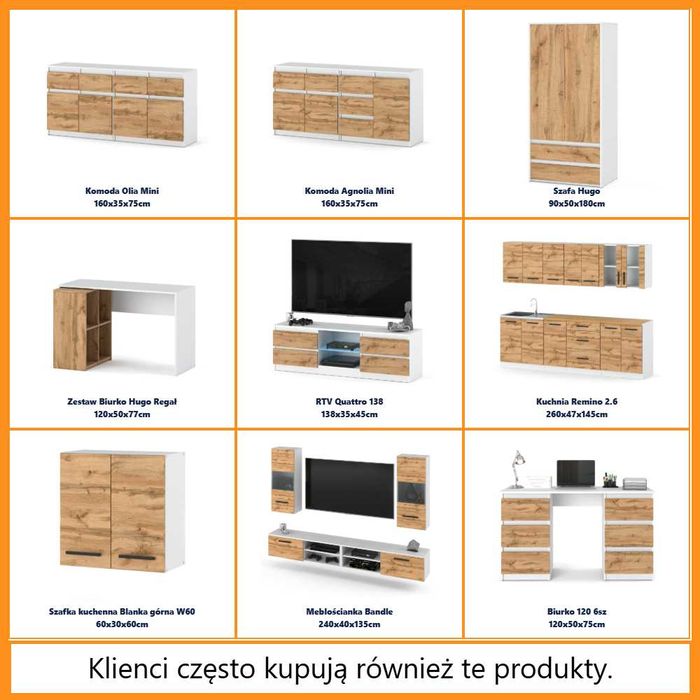 Komoda Nowoczesna Modułowa Agna Mini 6 Szuflad Szafka 160cm Do Salonu