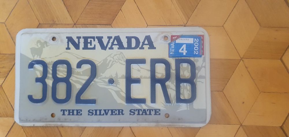 Nevada tablica rejestracyjna usa oryginal