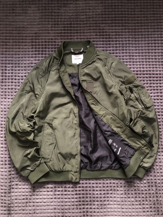 ZARA (S-M) Khaki Bomber Jacket мужской бомбер хаки зеленый ветровка
