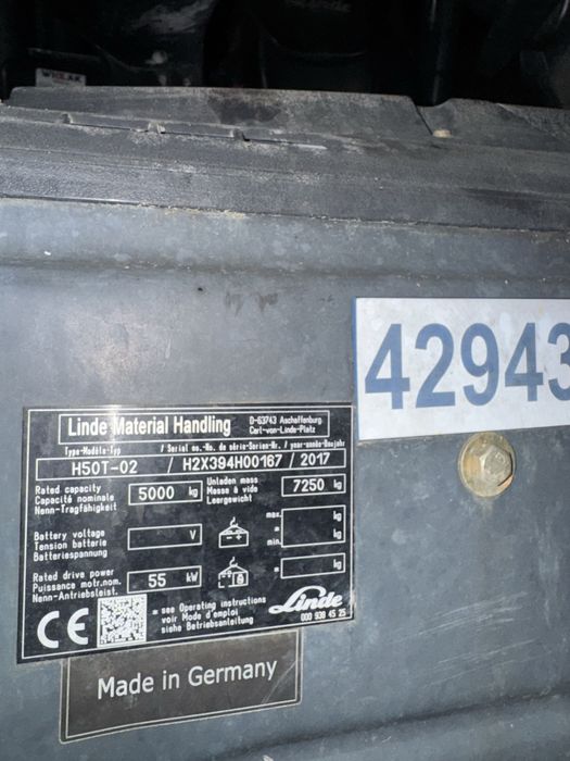 Wózek widłowy Linde H50T-02 Evo silnik VW