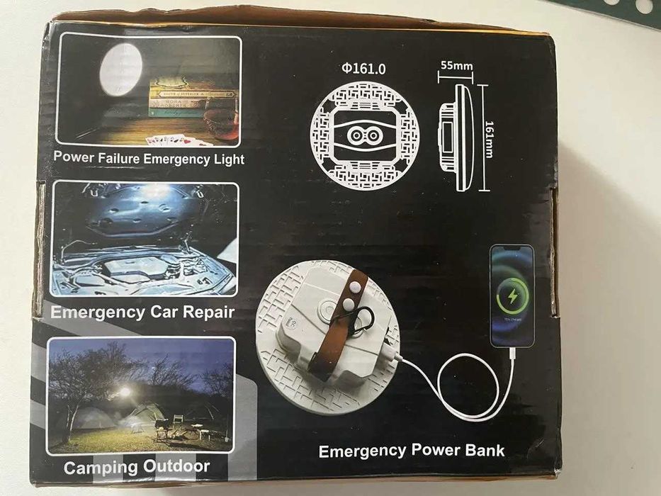 LED лампа 13500 mAh Nitek с магнитом для кемпинга и отключений света