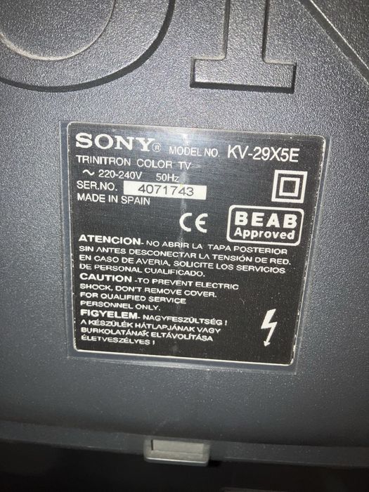 Tv Sony triniton KV-29X5E