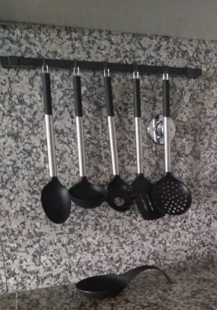 4 barras de parede preto mate