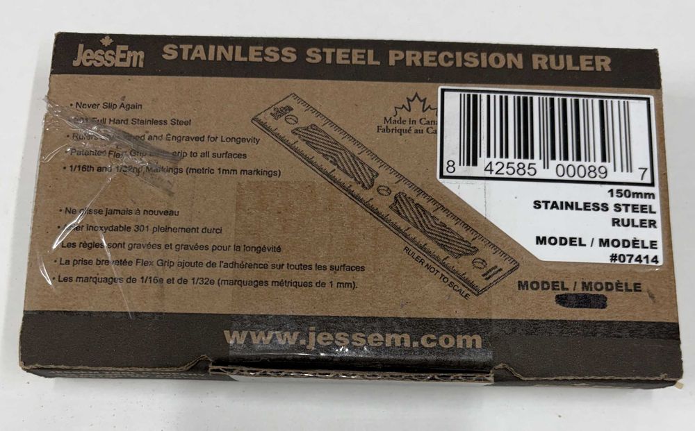 Régua de Precisão JessEm 150mm Aço Inox