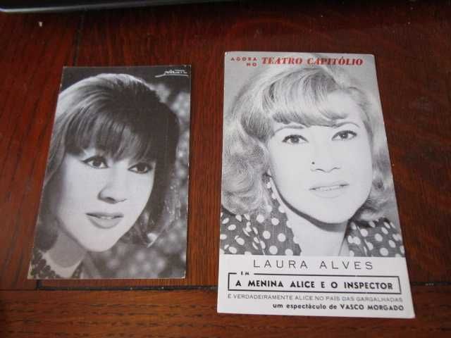 postais antigos cinema revista Calvário Laura Alves Maria Dulce Mourão