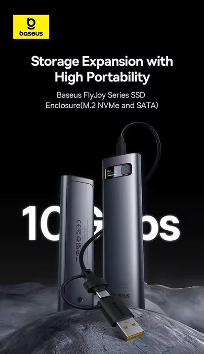 Baseus M2 SSD Case M.2 NVMe SATA USB C 3.2 Gen 2
