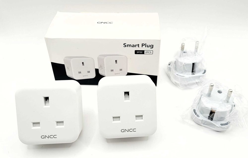 Zestaw 2x Inteligentne Gniazdko Wi-Fi Smart Plug GNCC + Przejściówki PL