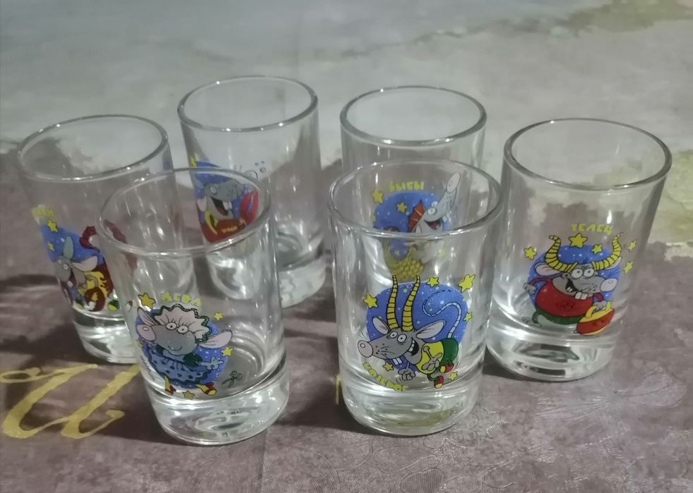 Набор рюмки 6шт знаки зодиака