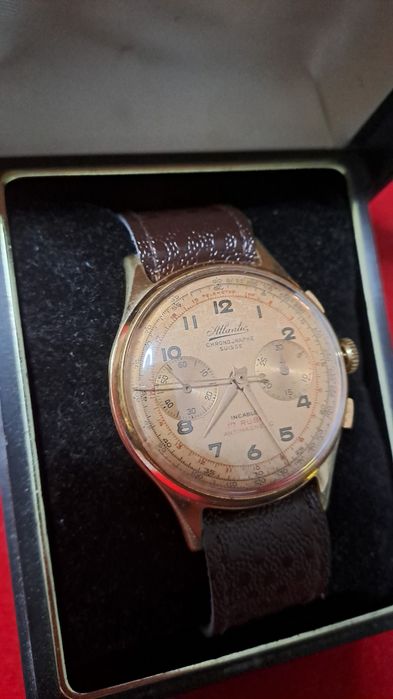 Zegarek Atlantic Chronograf piękny stan