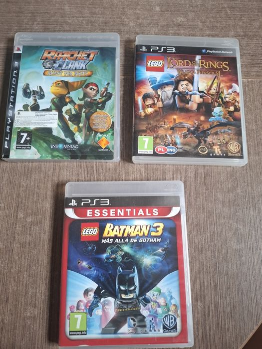 Zestaw trzech gier PS3 Lego, Ratchet Clank