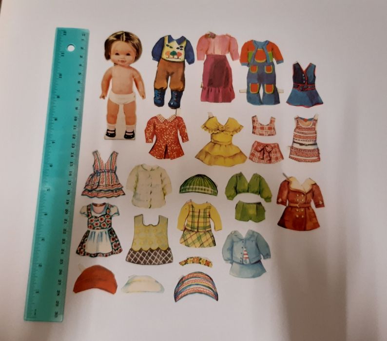 Bonecas em papel para vestir anos 70
