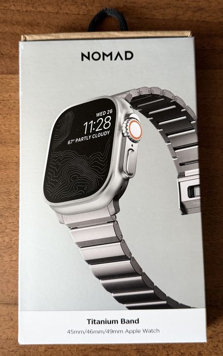Титановий ремінець Nomad Titanium Band V2 Natural для Apple Watch 49мм | 46мм | 45мм | 44мм (NM014858858)