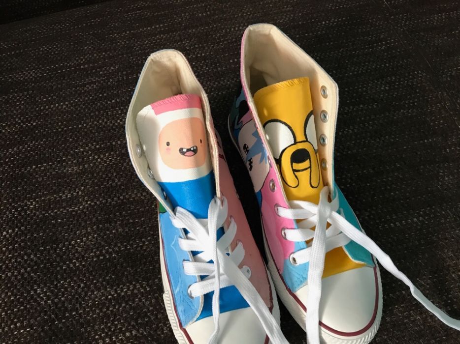 Pora na przygodę Adventure Time ręcznie malowane CONVERSE custom