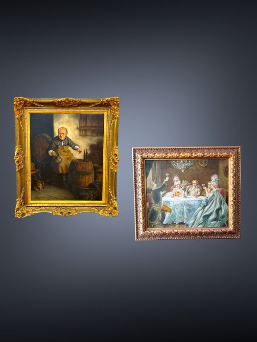 Антикварна картина живопис старинная живопись холст масло