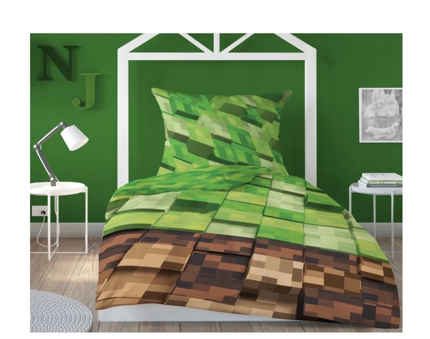 Minecraft poszewka poszwa na kołdrę i poduszkę 160x200 70x80