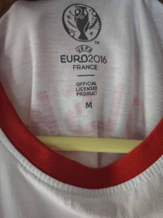 Koszulka męska  UEFA Euro 2016 biało-czerwona rozmiar M