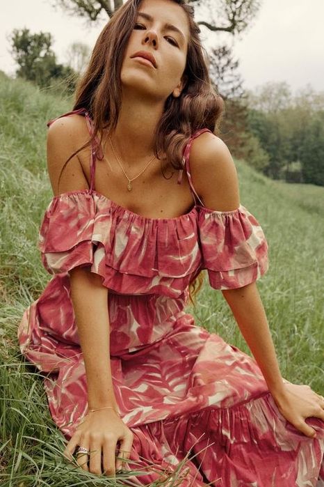 Сукня міді zara з принтом