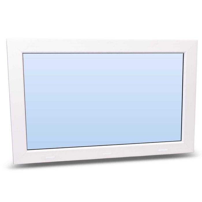 Okno PCV 91 X 191  plastikowe FIX witryna stała białe 2 szyby NOWE