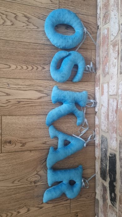 Literki imię 3 d nad łóżeczko  Oskar  20cm
