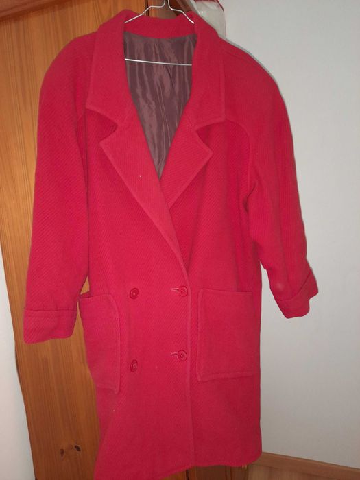 Casaco de inverno, vermelho, tamanho xxl, 5€.