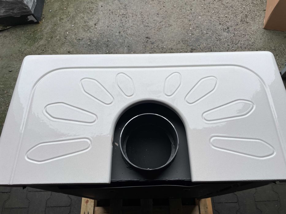 Piec kominek kaflowy koza ELDUR wkład kominkowy ivory - II Gatunek