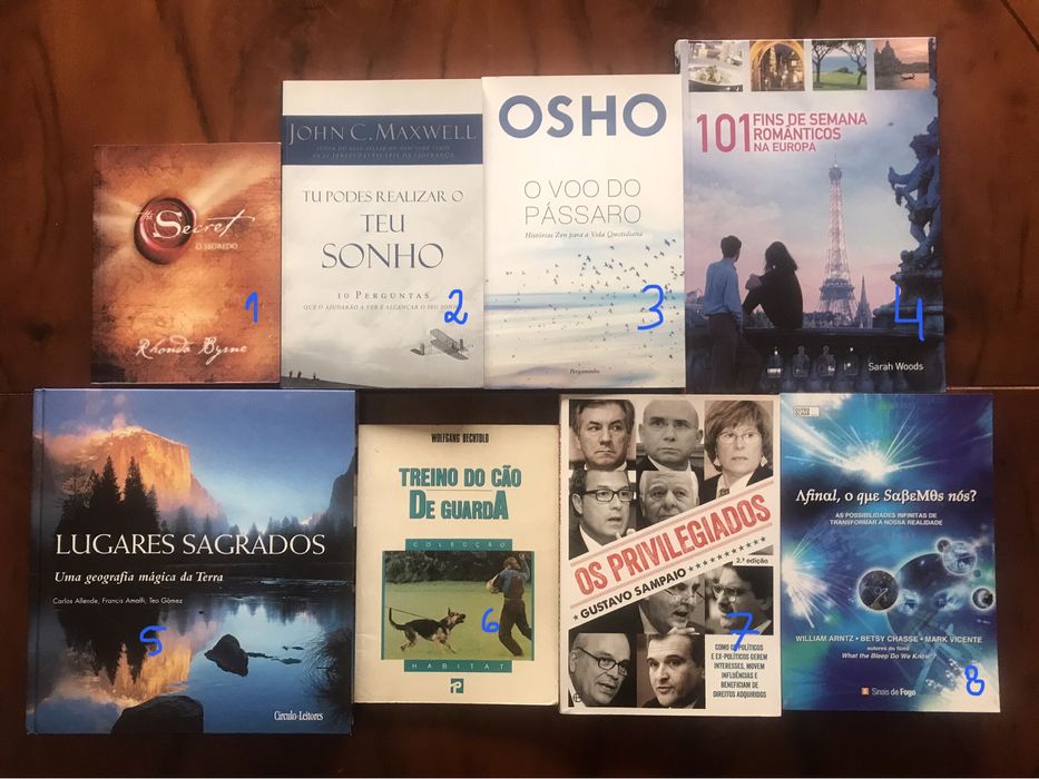 Livros variados • Autoajuda, Viagens • desde 3€