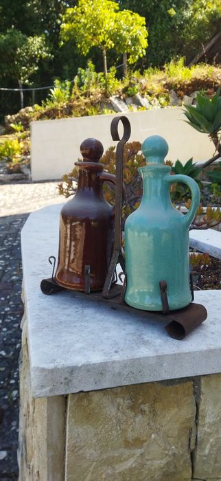 Galheteiro cerâmica antigo USA