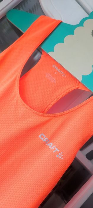 Koszulka top sportowy fitness Craft S neonowa  bokserka