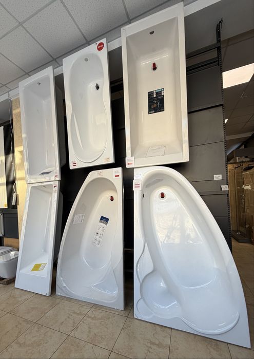 Ванни акрилові, сталеві