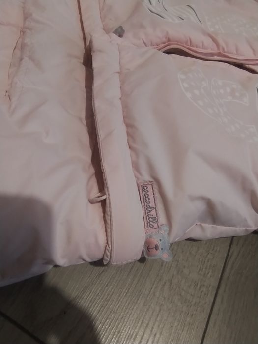 Kombinezon zimowy 62 68 coccodrillo dwie czapki gratis