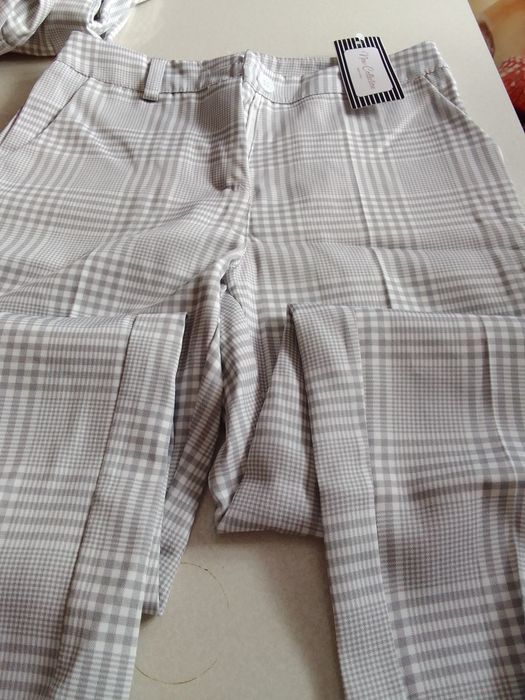 Garnitur damski w kratkę