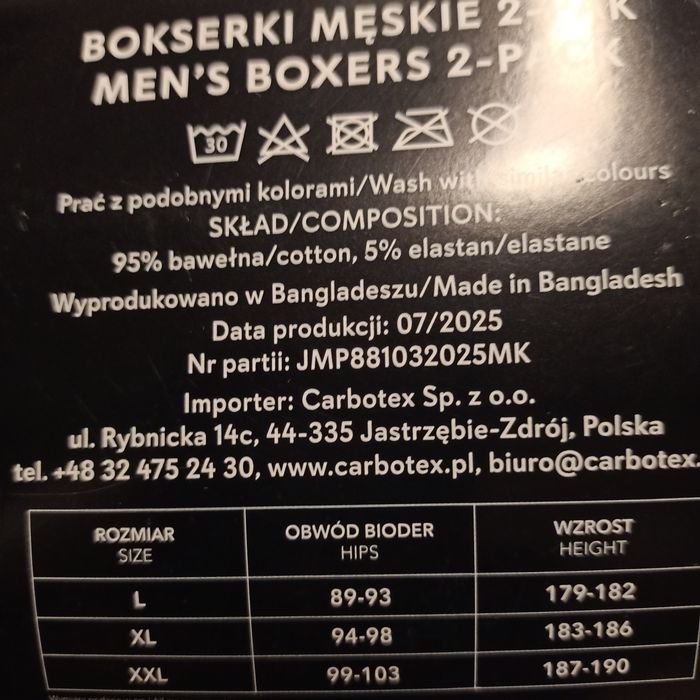 Bokserki męskie 2-pack Diamante XL