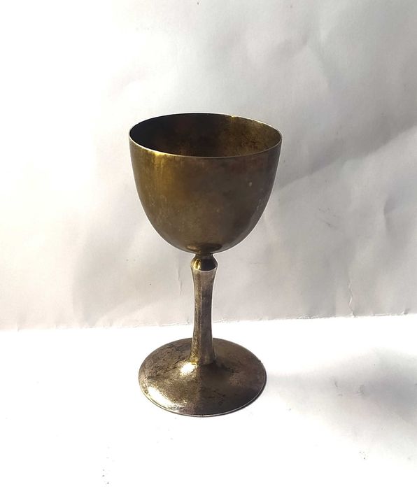 Stary posrebrzany Kielich