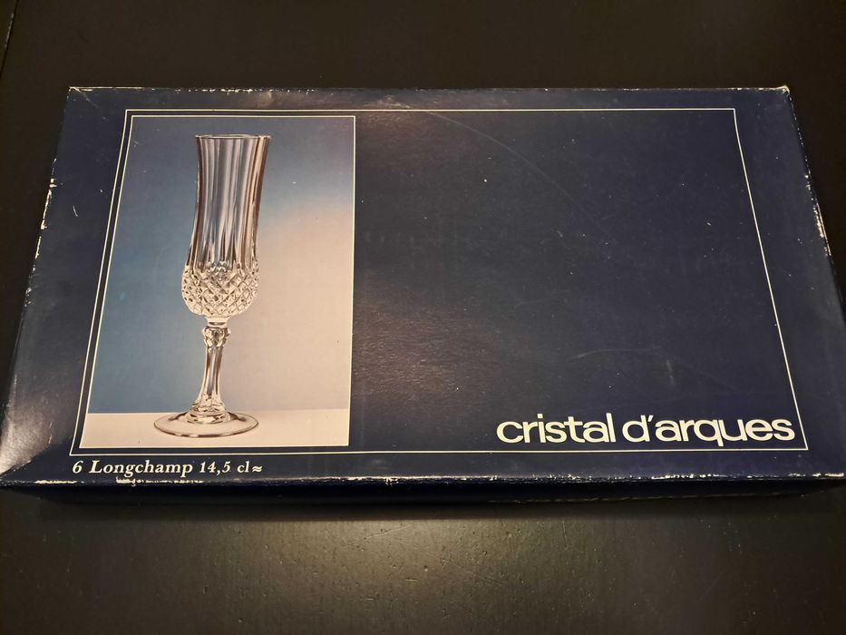 Conj. 6 Flutes de Champanhe Cristal d'Arques Paris Longchamp (Novas)